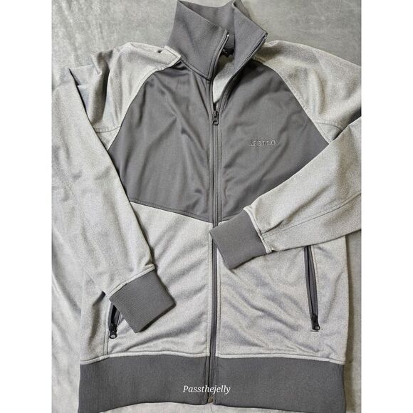 THE NORTH FACE Jacket Mens Medium Gray Tech Full Zip Fleece Gray Apollo Employee - Picture 1 of 9